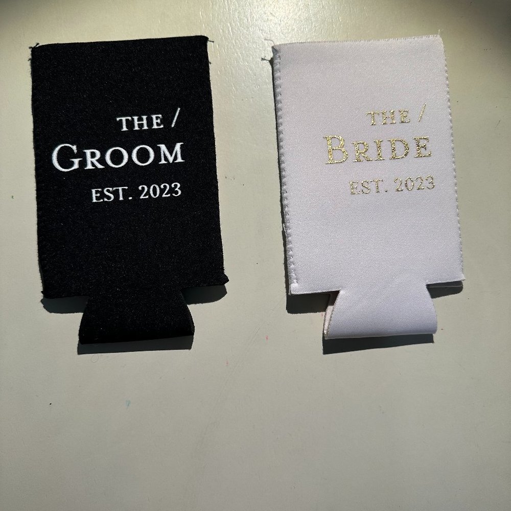 NWOT Can Coozey Bride Established 2023 and Groom Established 2023